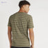 Striped V-neck T-shirt with Short Sleeves - Safqqa Egypt