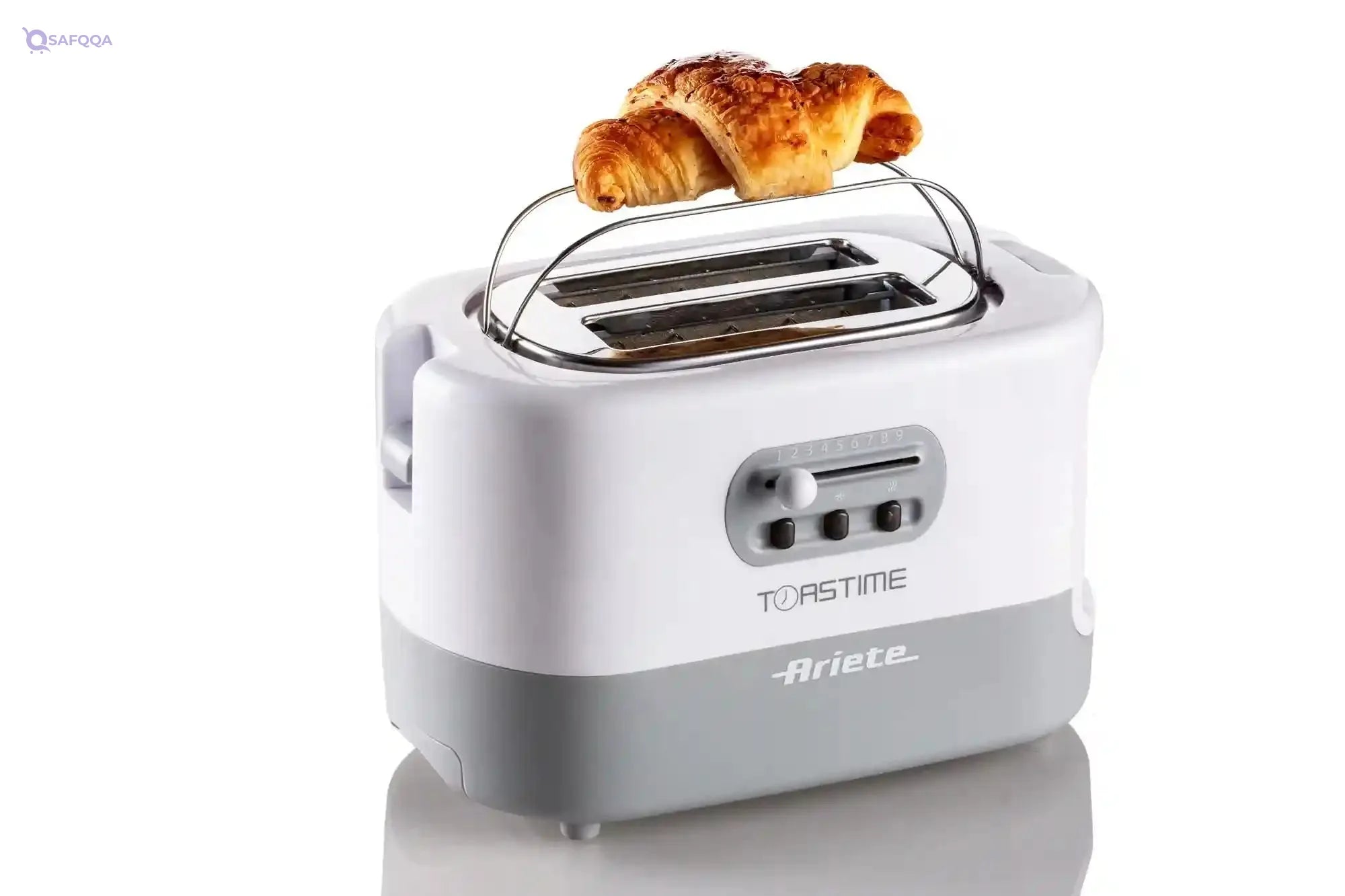 Ariete 159 Toastime 2-Slice Toaster – 700W, 9 Browning Levels, 3 Functions, White (Delonghi Group) - Safqqa Egypt
