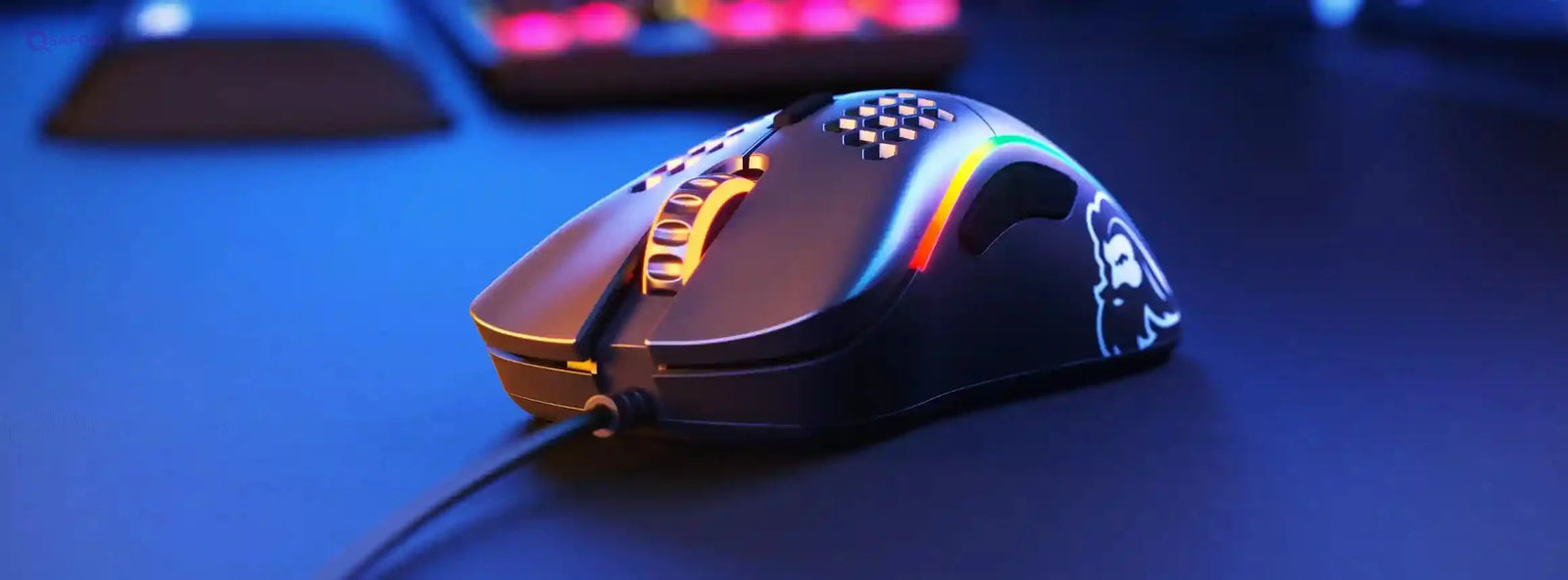 Glorious PC Gaming Race Black Gaming Mouse - Glorious Model D Gaming Mouse Honeycomb - Ultralight RGB Mouse - PC Mouse - Safqqa