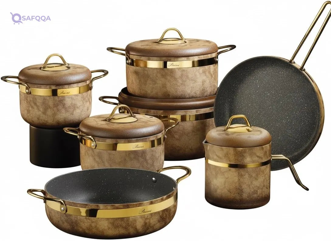 Brioni Granite Cookware Set - 12 Pieces - Safqqa