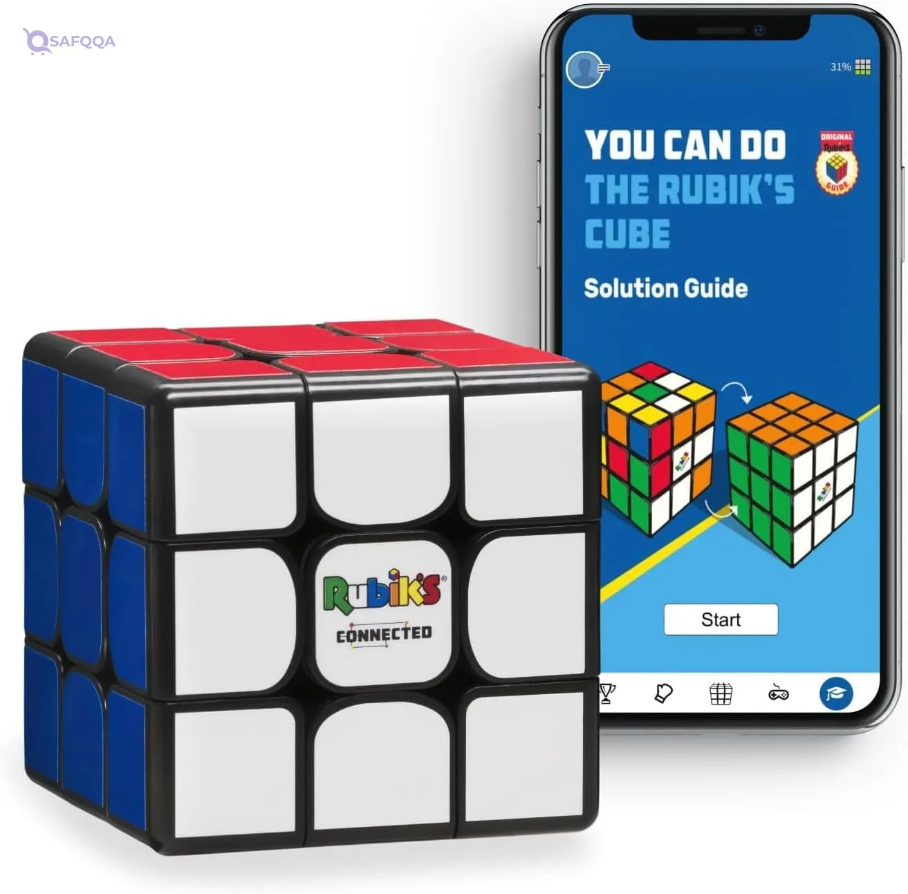 GoCube The Connected Electronic Rubik?s Cube That Allows You to Compete with Friends & Cubers Across The Globe. App-Enabled STEM Puzzle That Fits All Ages and Capabilities - Safqqa