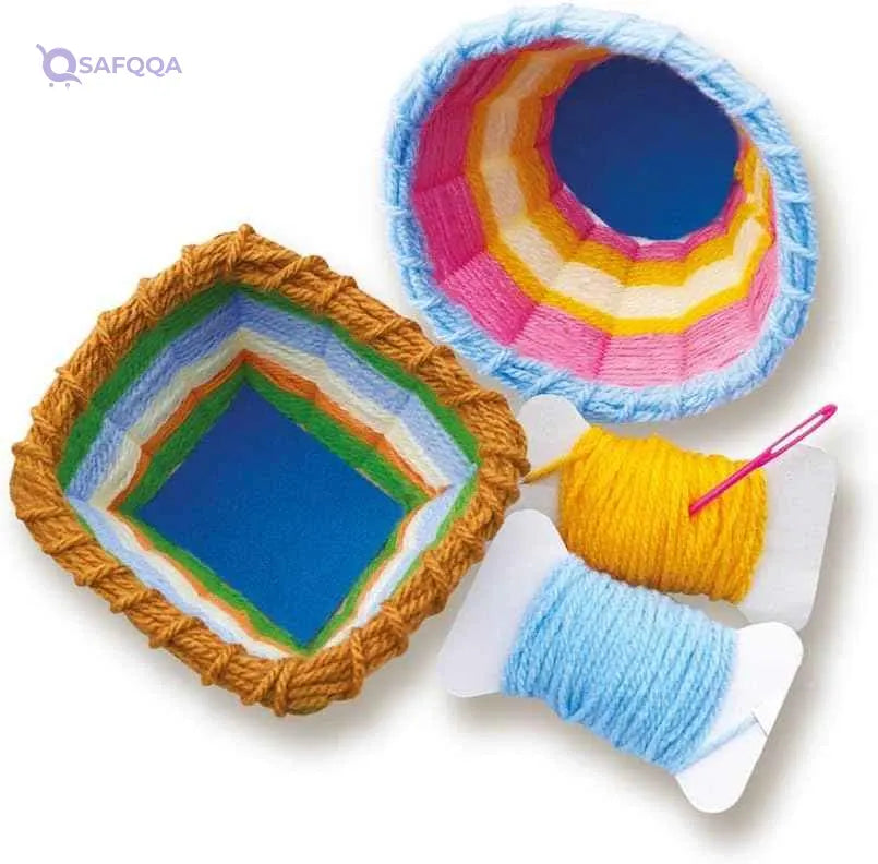 4M KidzMaker/Yarn Basket Weaving Art - Safqqa