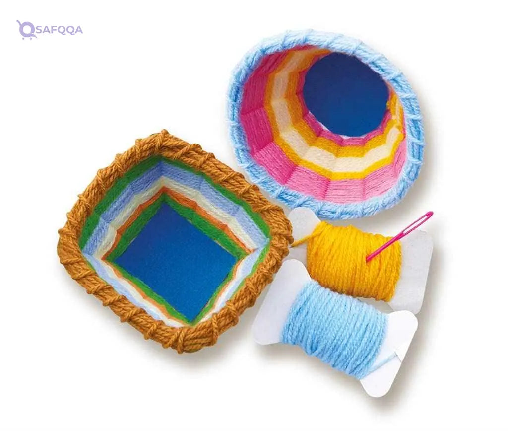 4M KidzMaker/Yarn Basket Weaving Art - Safqqa