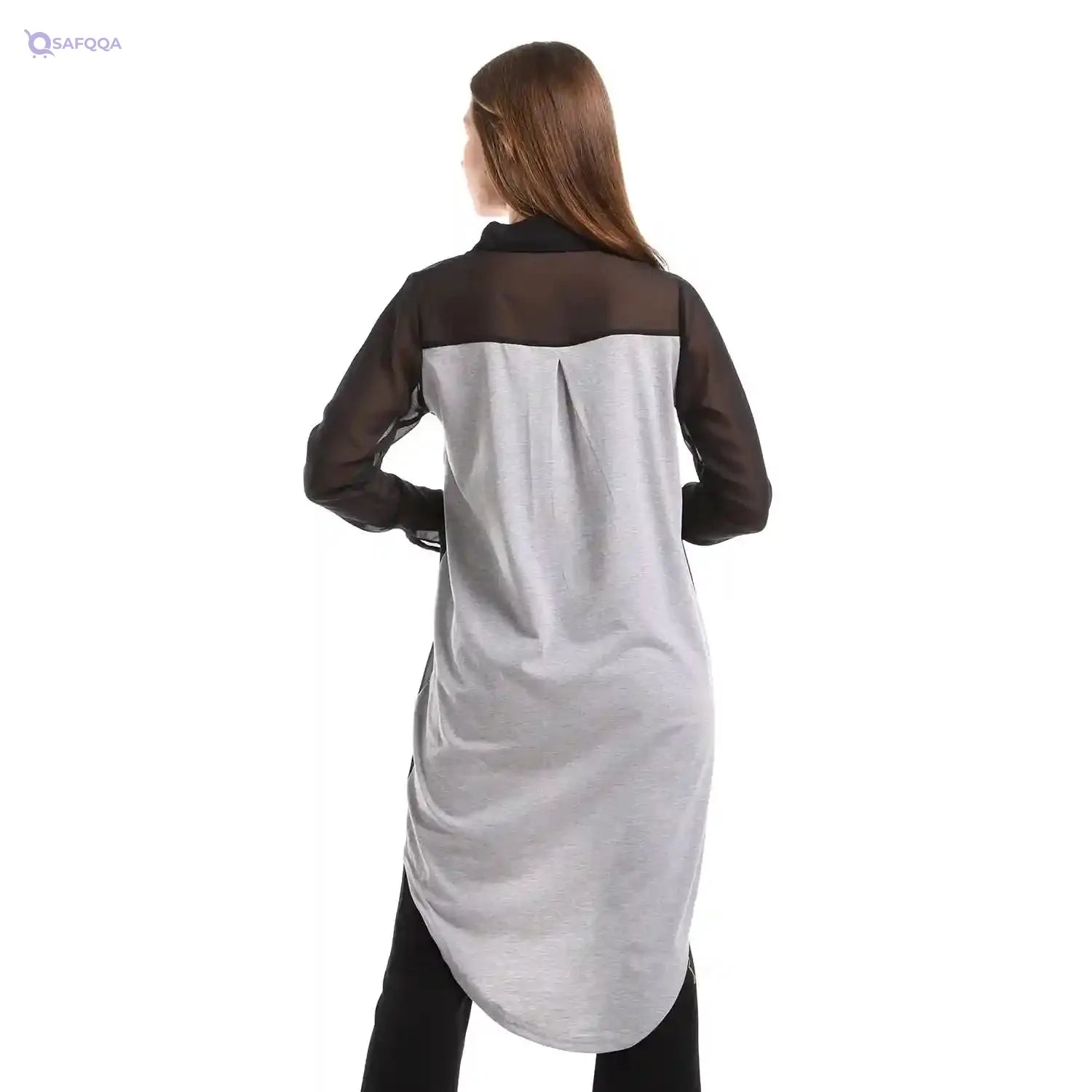 JAMILA Women High Low Buttoned Down Shirt - Safqqa Egypt