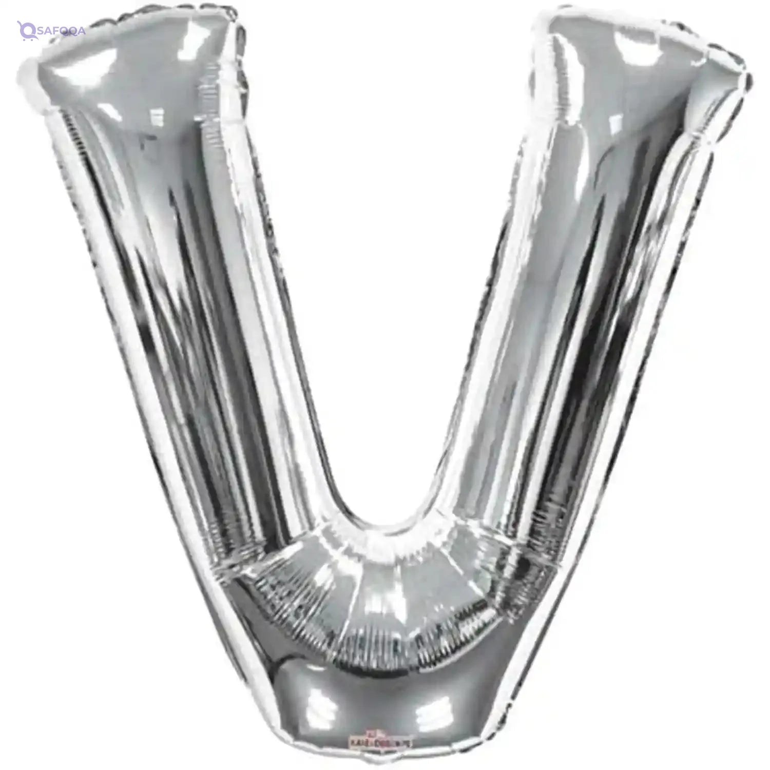 Foil Large Letter V Shaped Balloon Can Fills With Air Or Helium And Made From High Quality Materials Specially For Birthday Parties 32 Inch - Silver - Safqqa