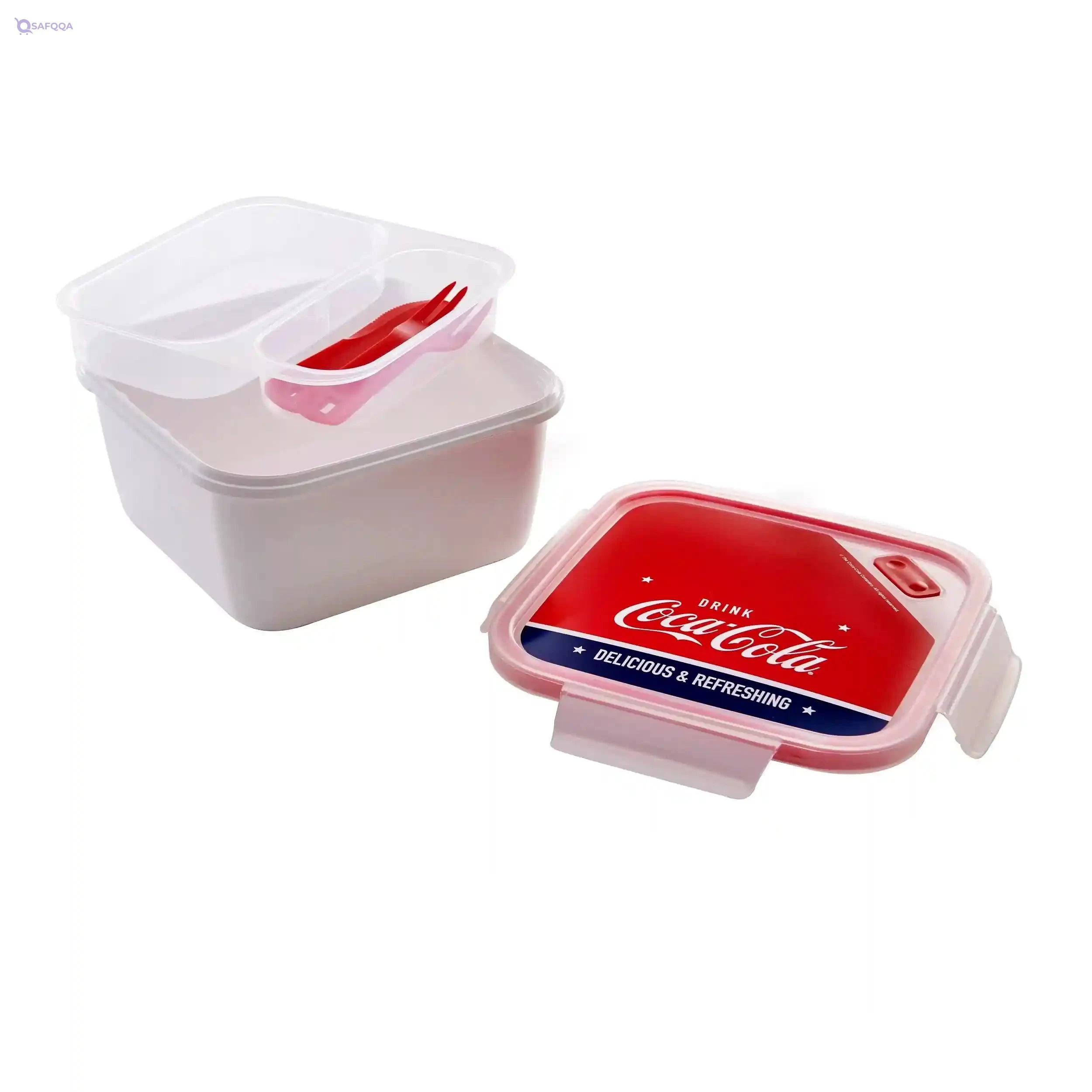 Snips Coca-Cola Square Lunch Box 1.4 L- Made in Italy Lunch Box 0% Bpa - Safqqa