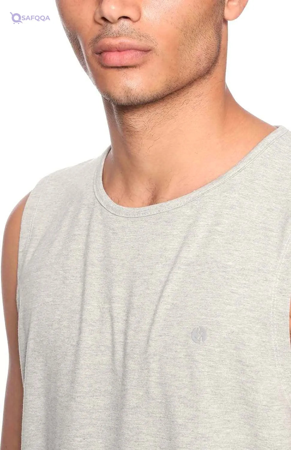 34 Front Logo Round-Neck Cotton T-Shirt for Men - Safqqa Egypt