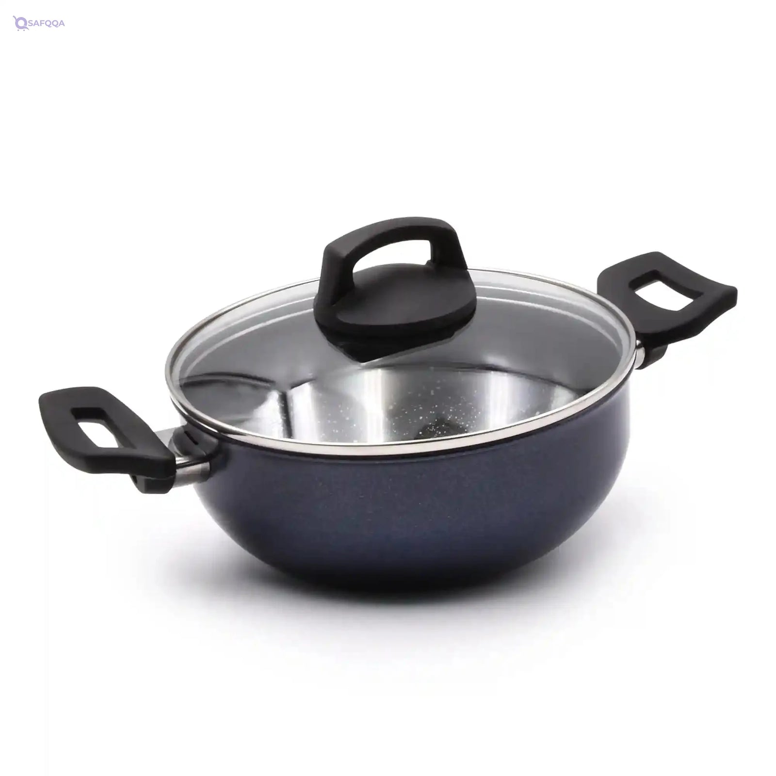 Celar Aluminum Blue Casserole, 16 cm Diameter, Non-stick, Induction + Gas Stove, Made In Portugal - Safqqa