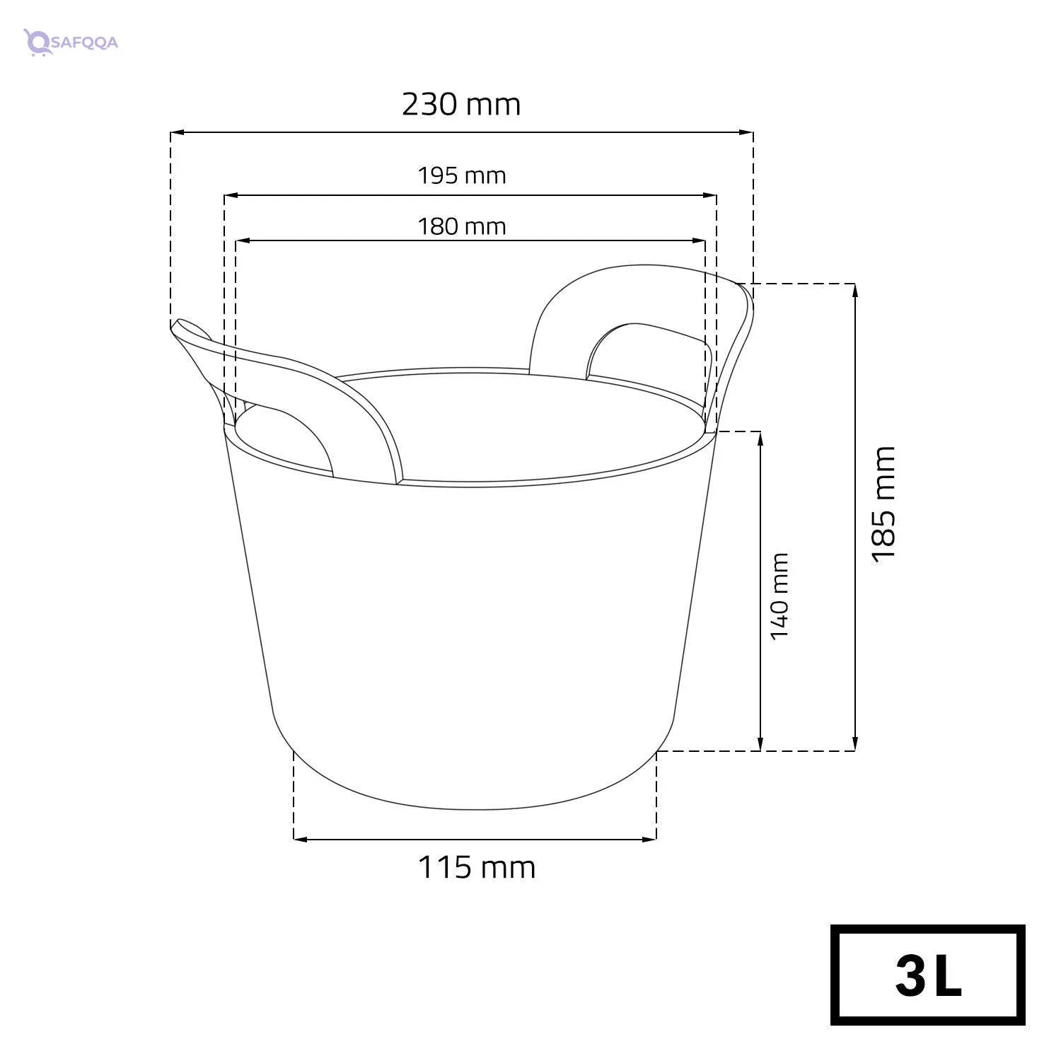Curver Plastic Kint Round Basket ,3 Liter Capacity, • Durable plastic construction for long-lasting use - Safqqa