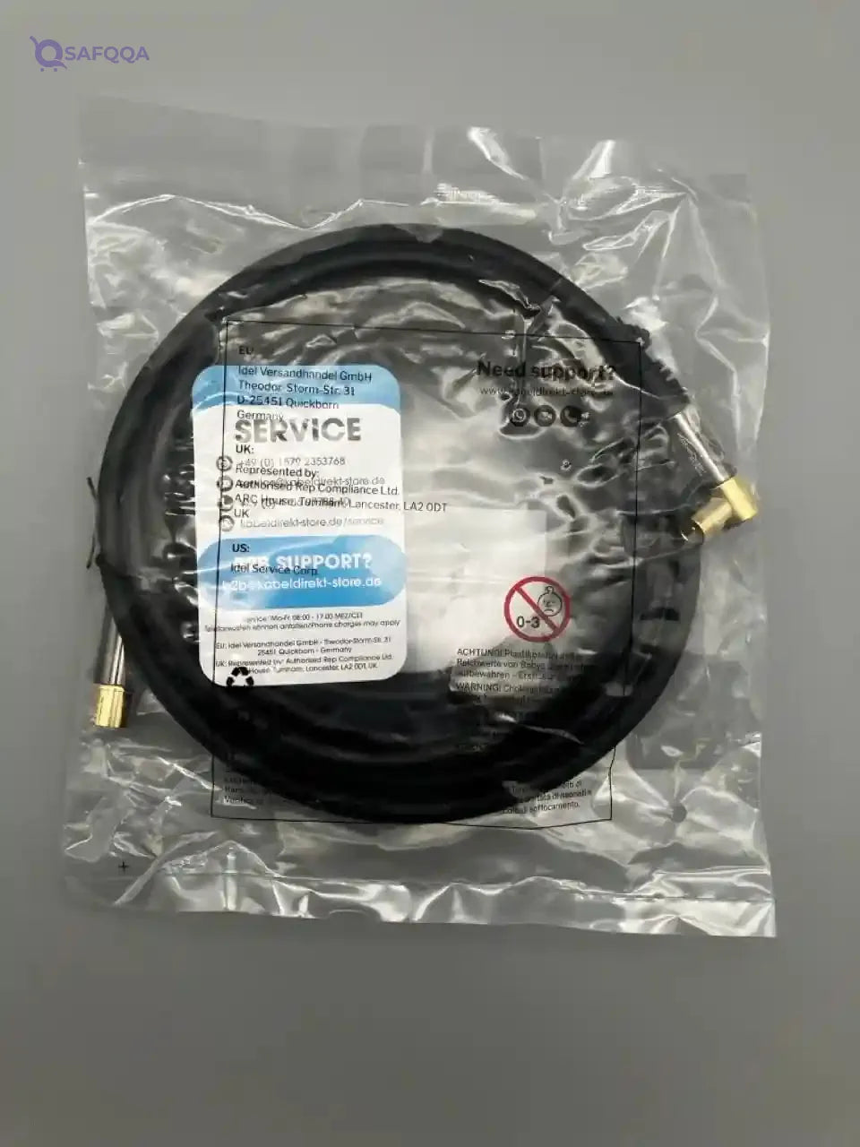 KabelDirekt – 5m 75 Ohm HDTV aerial cable, 90° angled coaxial male connector > straight coaxial female connector, coaxial cable for TV, HDTV, radio, DVB-T2, DVB-C, DVB-S (angled connector) - Safqqa