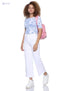 Splash Floral Pattern Boat Neck Short Sleeves Blouse for Women - Safqqa Egypt