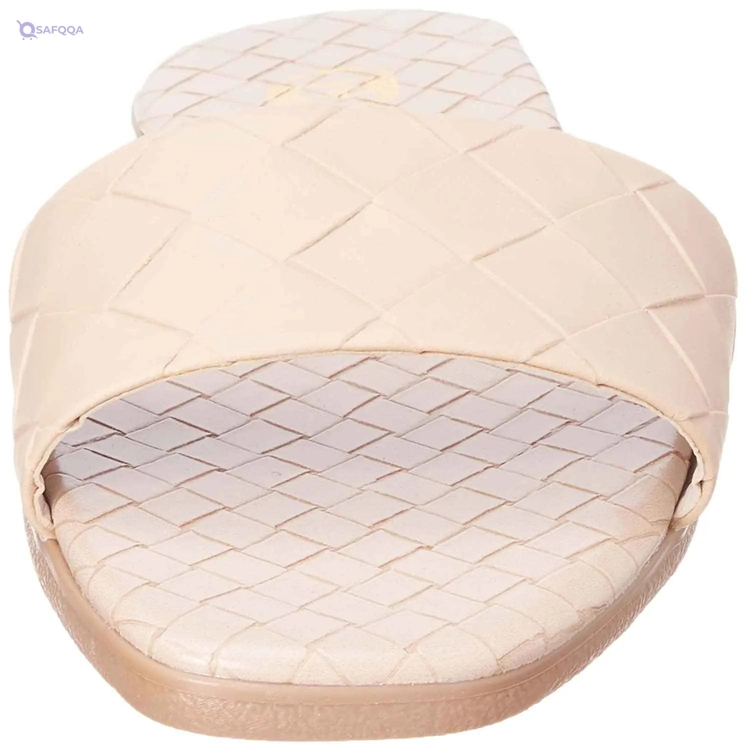 Square-Toe Basket-Weave Slide Slippers for Women - Safqqa Egypt