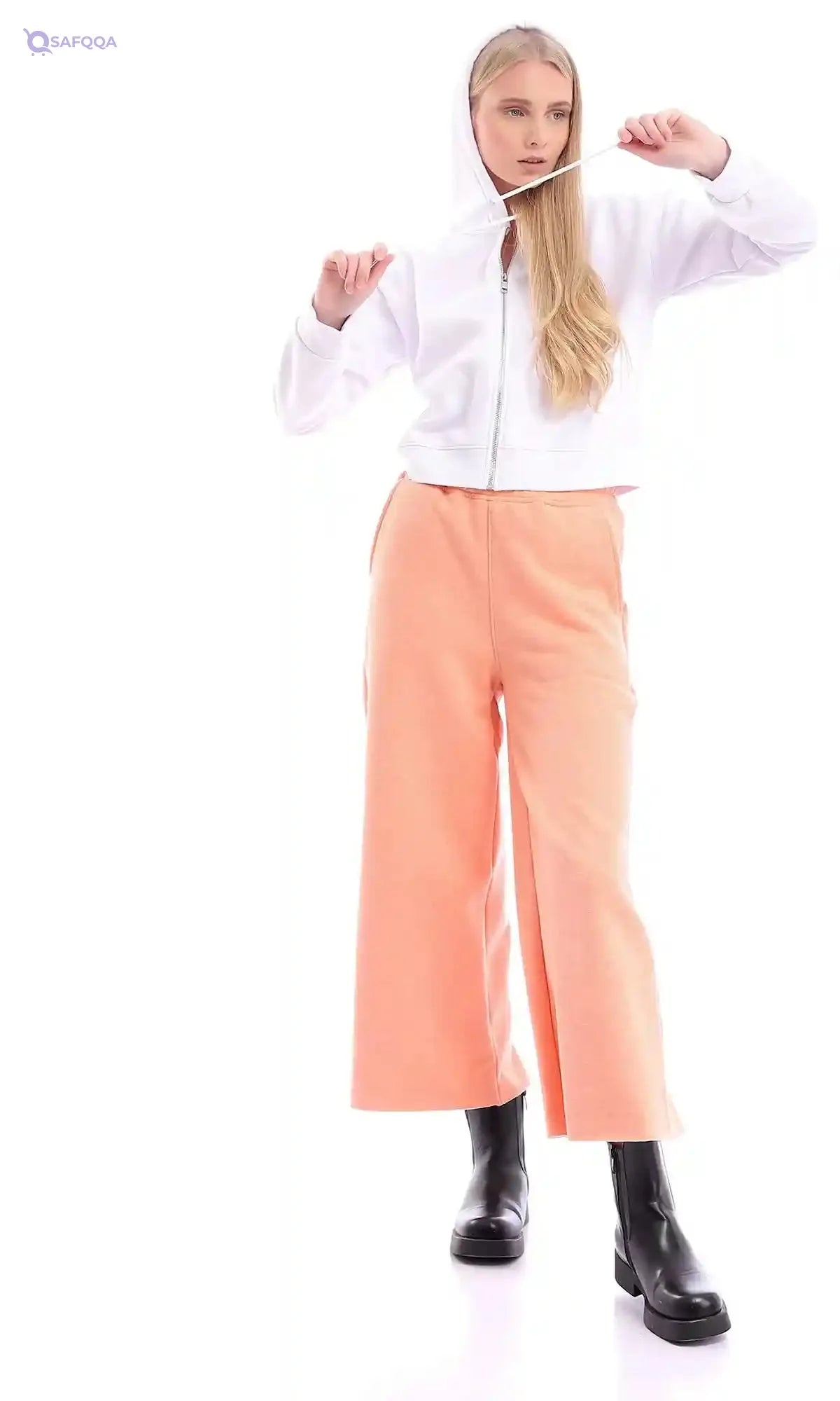 Ravin womens Ravin 96942 Elastic Waist With Drawstring Cotton Pants - Heather Coral Casual Pants - Safqqa Egypt