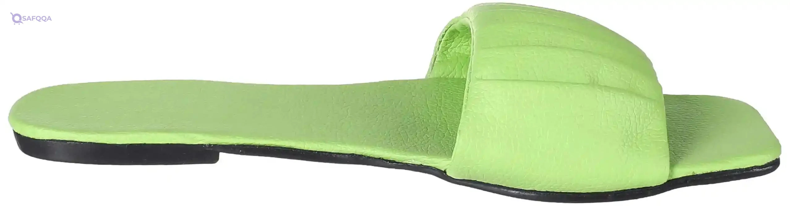 OX Faux Leather Green Slides OX005 For women, - Safqqa Egypt