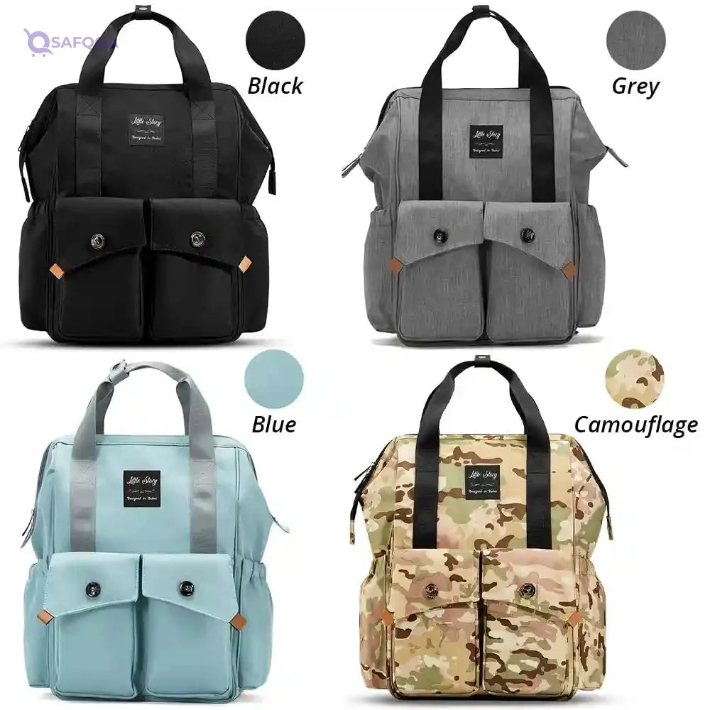 TEKNUM Double Baby Stroller Pram + Diaper Bag wt Stroller Hooks & Changing Mat + Pouch Wide Seat and Canopy Big Basket 5 Point Seat Belt Cushioned Seat (6-36 Months ) -Dark Grey - Safqqa