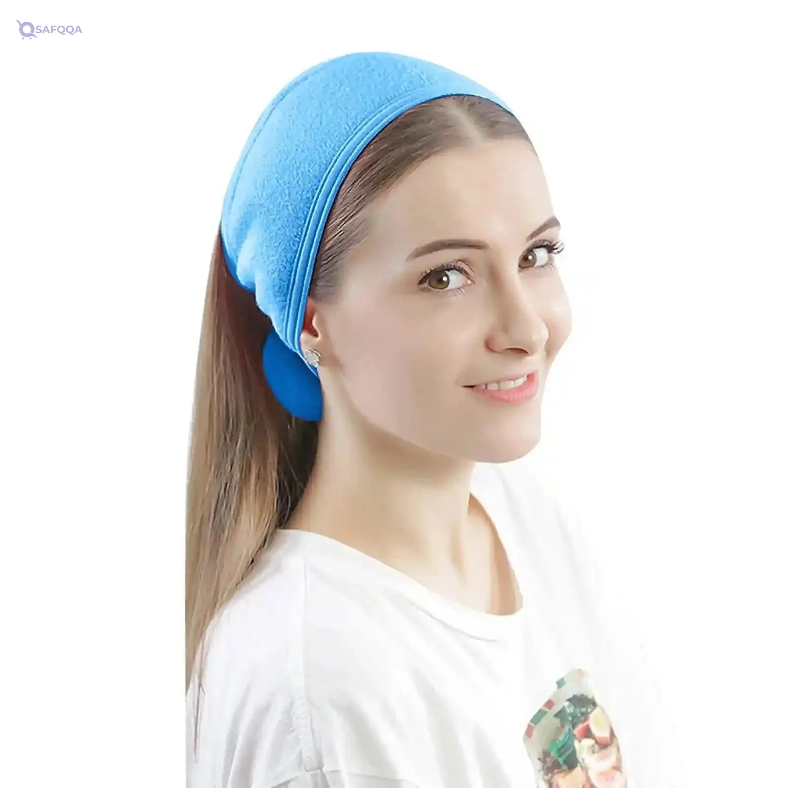 Head Sweatband Women - Women's Headbands for Work, Yoga, and Exercise; Hairbands for Women, Sweat-Wicking, Non-Slip Hair Accessories for Summer, Hair Accessories. Women's Sweat Bands Headbands for Workouts (Blue, One Size) - Safqqa