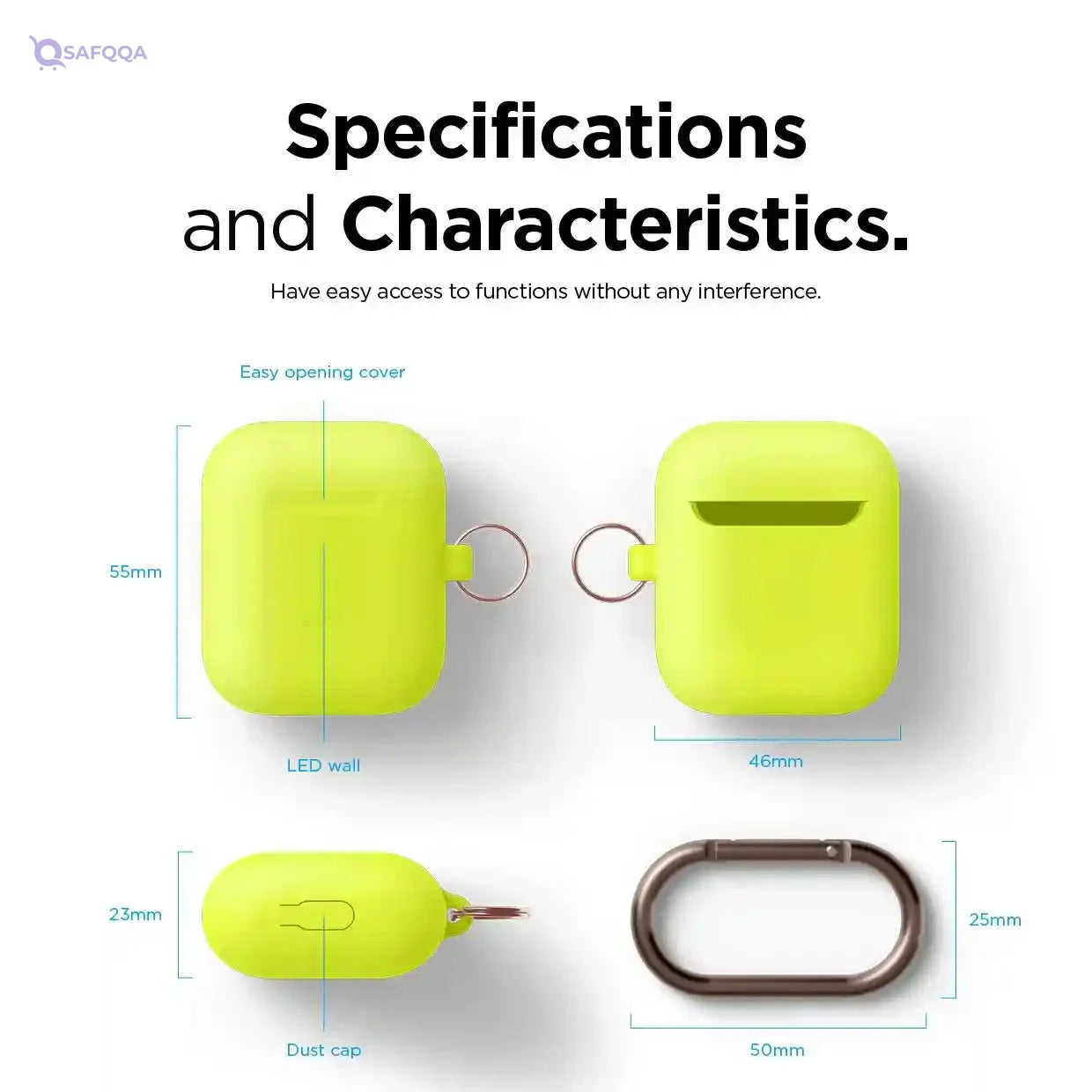 Elago Skinny Hang Case for Apple Airpods Neon Yellow - Safqqa Egypt