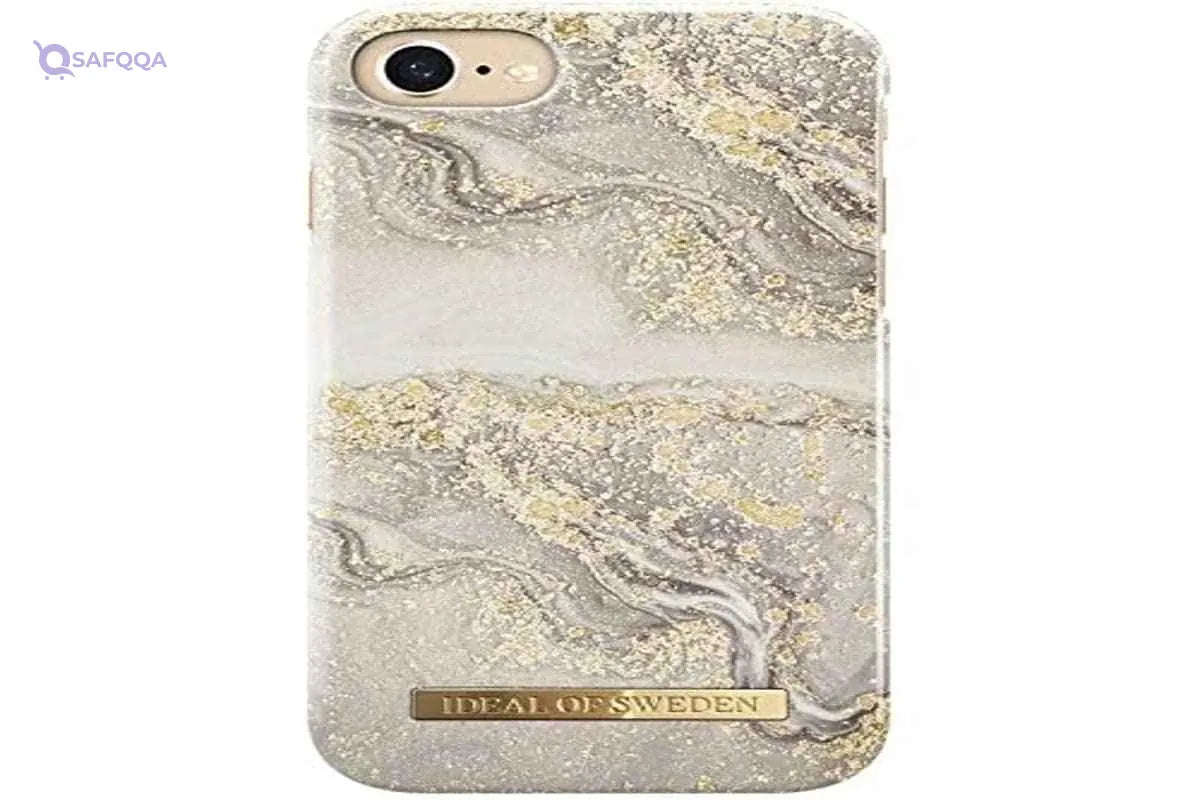 IDEAL OF SWEDEN Fashion Case iPhone 8/7/6/6S/SE Sparkle Greige Marble - Safqqa Egypt