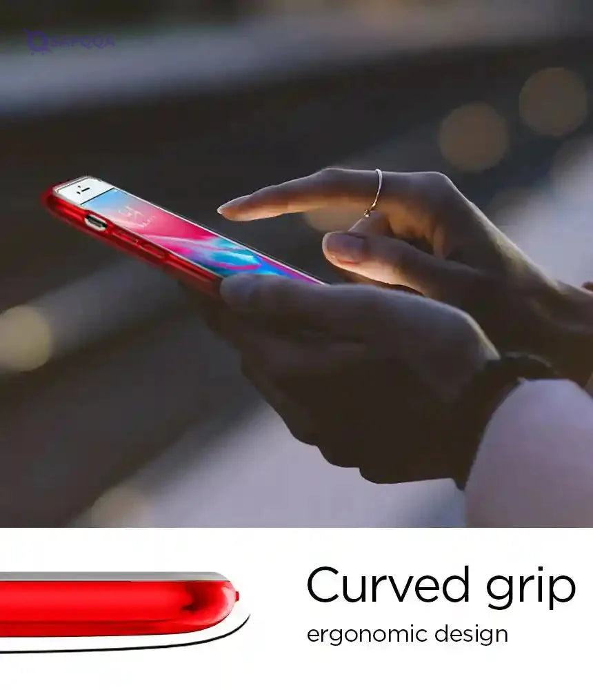 Spigen Classic C1 Back Cover For Apple IPhone 8 - Red Silver - Safqqa