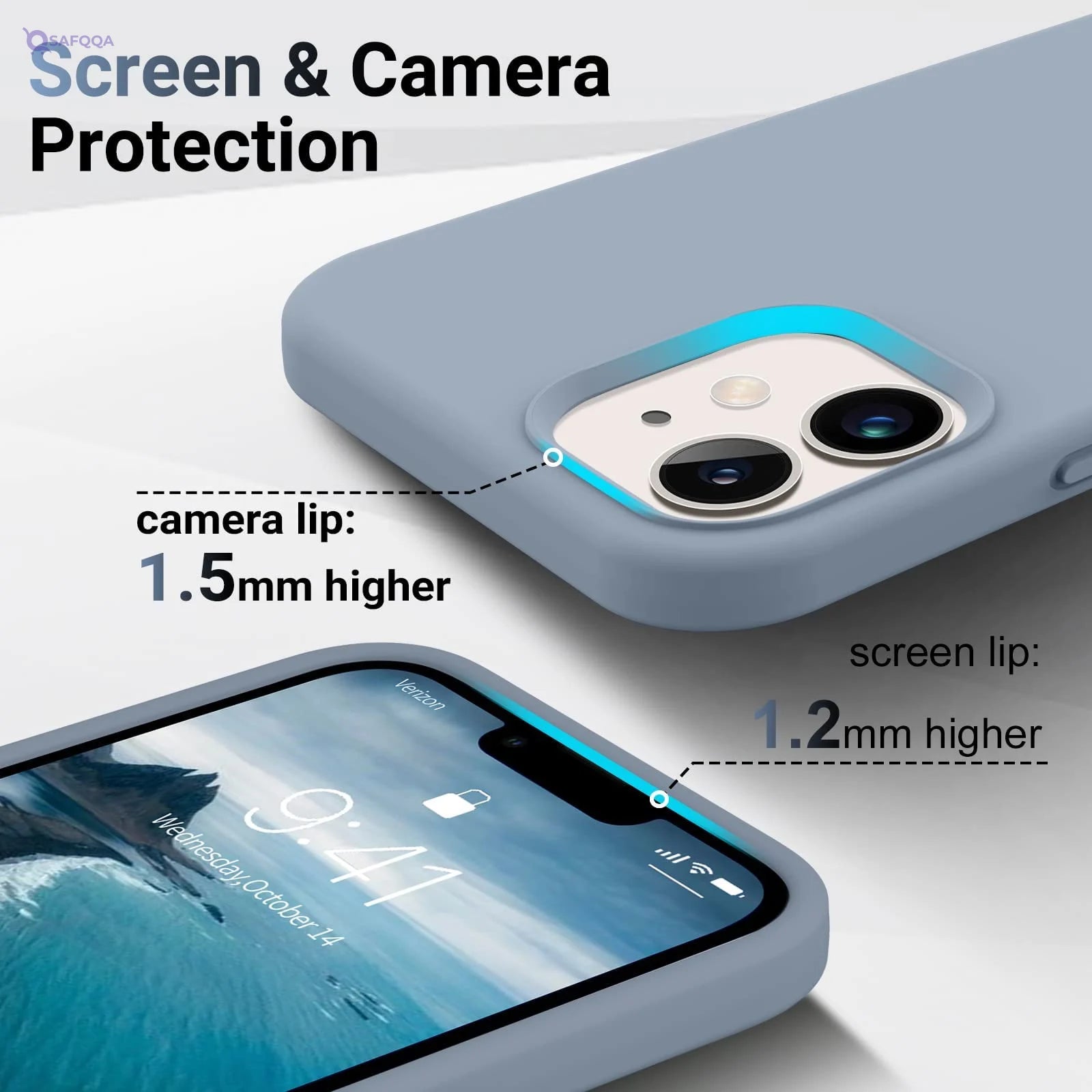 Silicone case for iPhone 12 6.1" – Protection against bumps and scratches - Safqqa