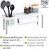 WENKO Blanco Kitchen Shelf with Roll and Utensil Holder, 55x21x18cm - Safqqa