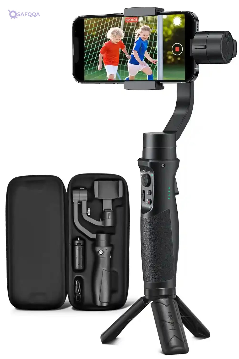Hohem iSteady Mobile+ 3-Axis Handheld Gimbal Stabilizer for iPhone & Android – Black (ISMP01B) - Safqqa