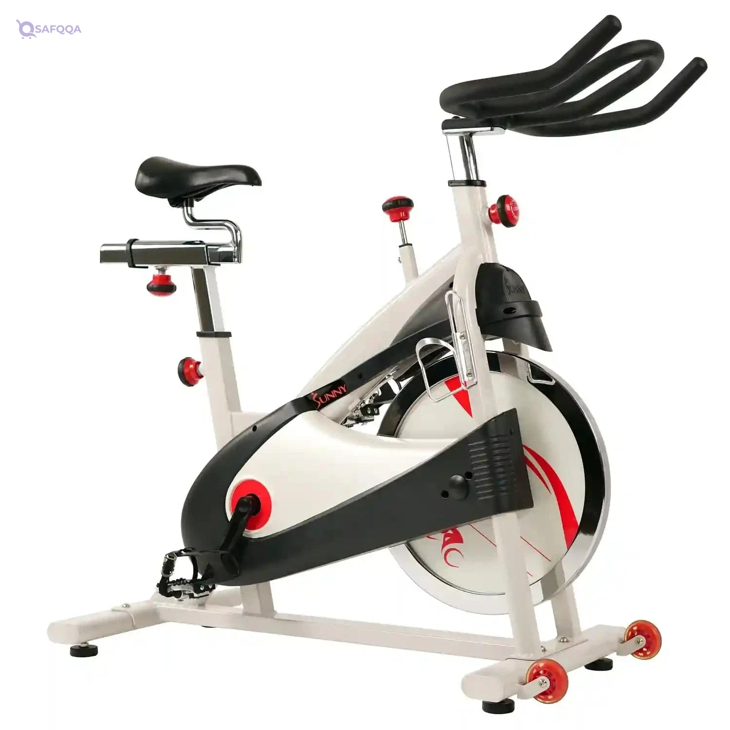 Sunny Health & Fitness - Indoor Cycling Exercise Bike with Clip-In Pedals - SF-B1509/C - Safqqa