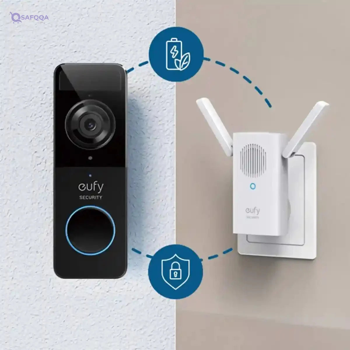 eufy Security Video Doorbell (Battery-Powered) with Chime – 1080p, 120-Day Batter - Safqqa