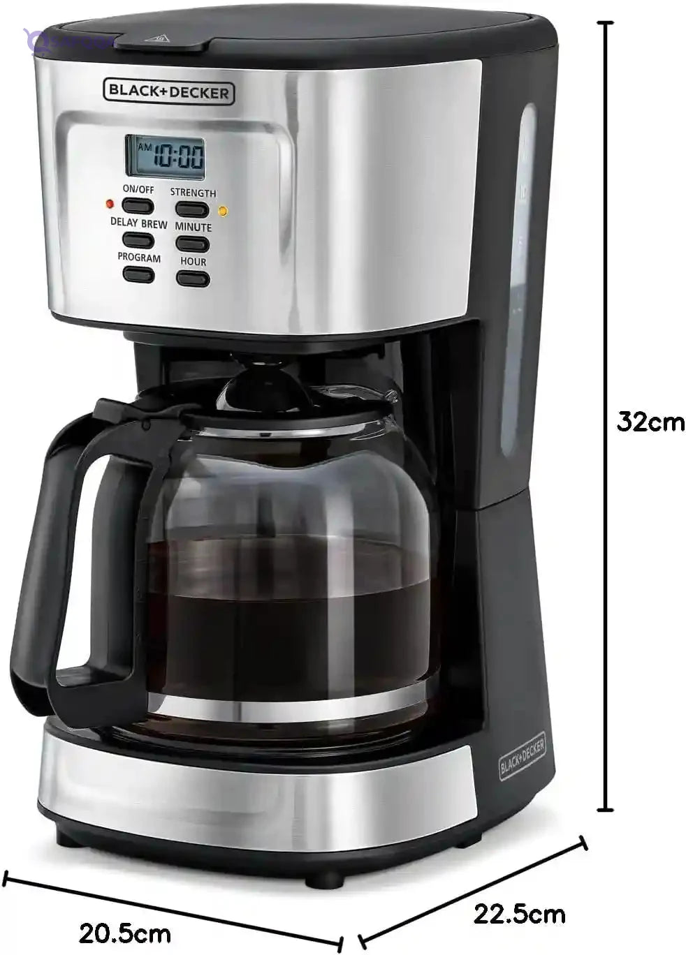 Black & Decker DCM85-B5 900W Programmable Coffee Maker with LCD Display, 900 W- Have Scratches - Safqqa Egypt