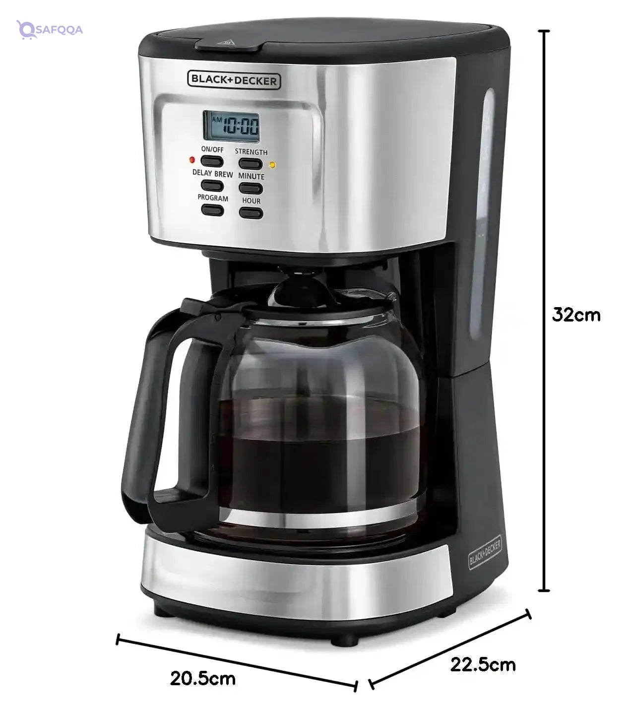 Black & Decker DCM85-B5 900W Programmable Coffee Maker with LCD Display, 900 W- Have Scratches - Safqqa Egypt