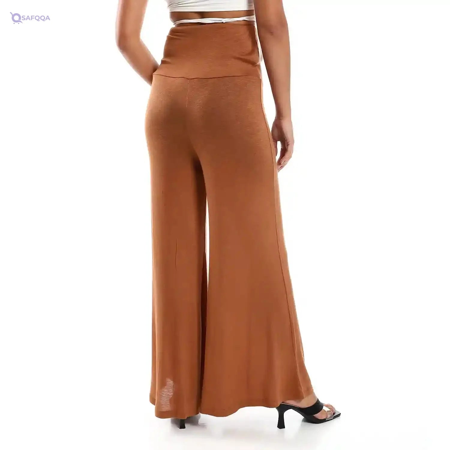 JAMILA Women Solid Pattern Flare Fit Pants - Safqqa Egypt