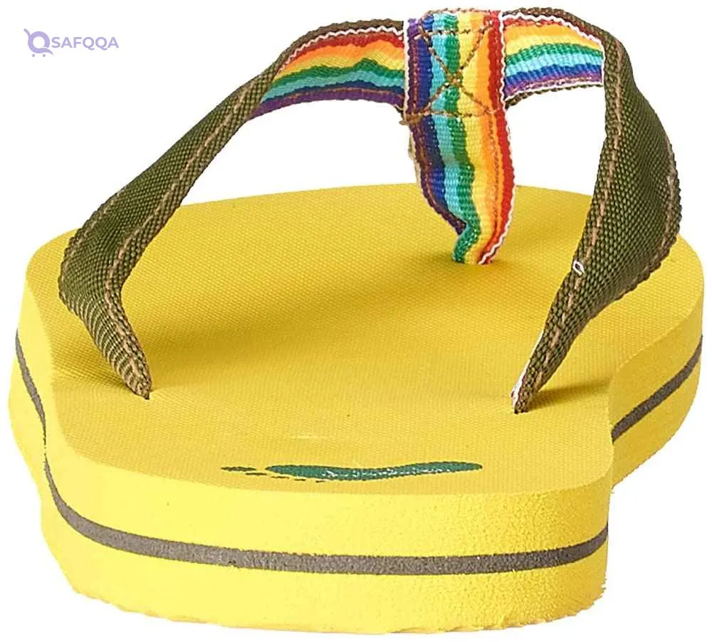 Yellow Rubber Flip Flop Slipper - Safqqa Egypt