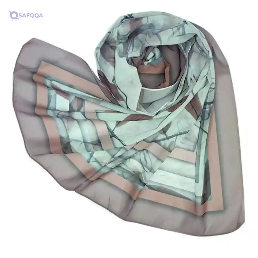 EL Modather Chiffon Crepe Scarf for women 195 * 70cm-Multicolor - Safqqa Egypt