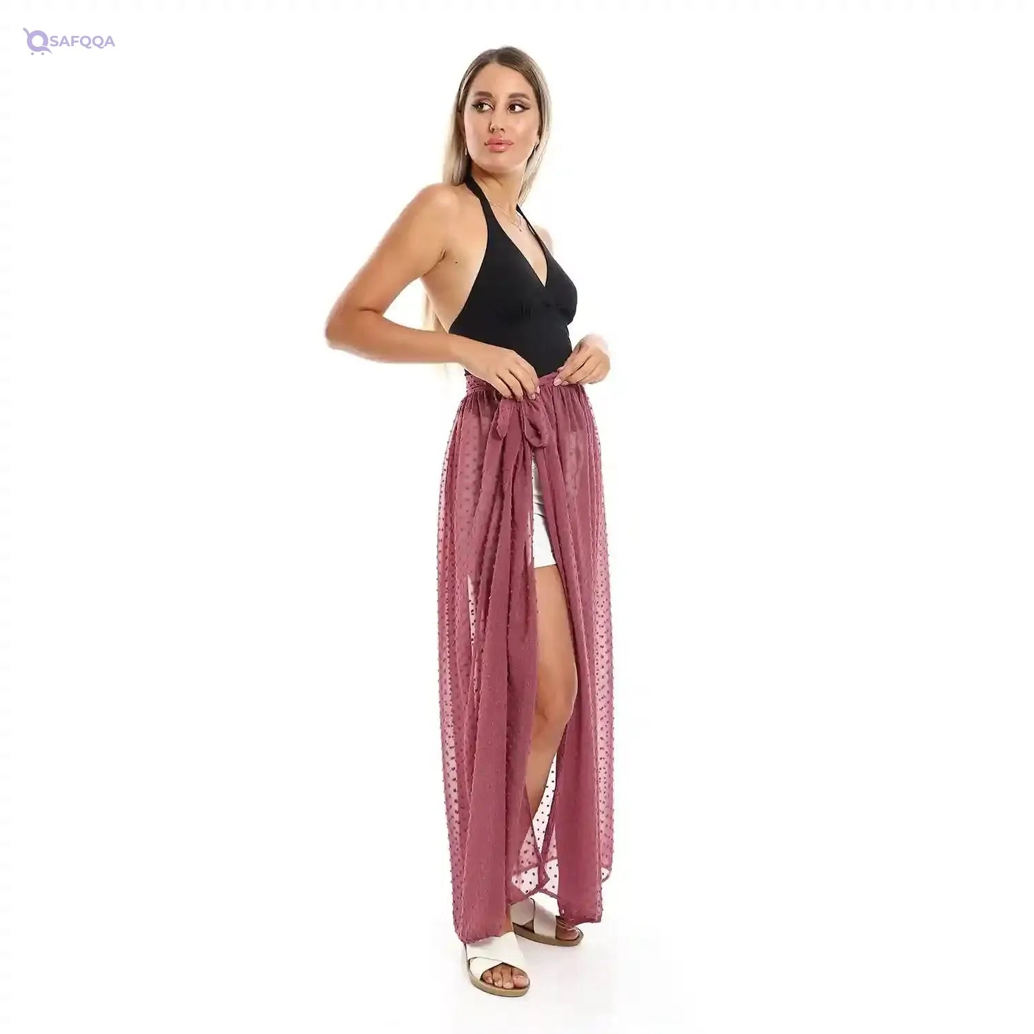 JAMILA Women Wrapped Up Self Stitches Cover Up OUTERWEAR - Safqqa Egypt