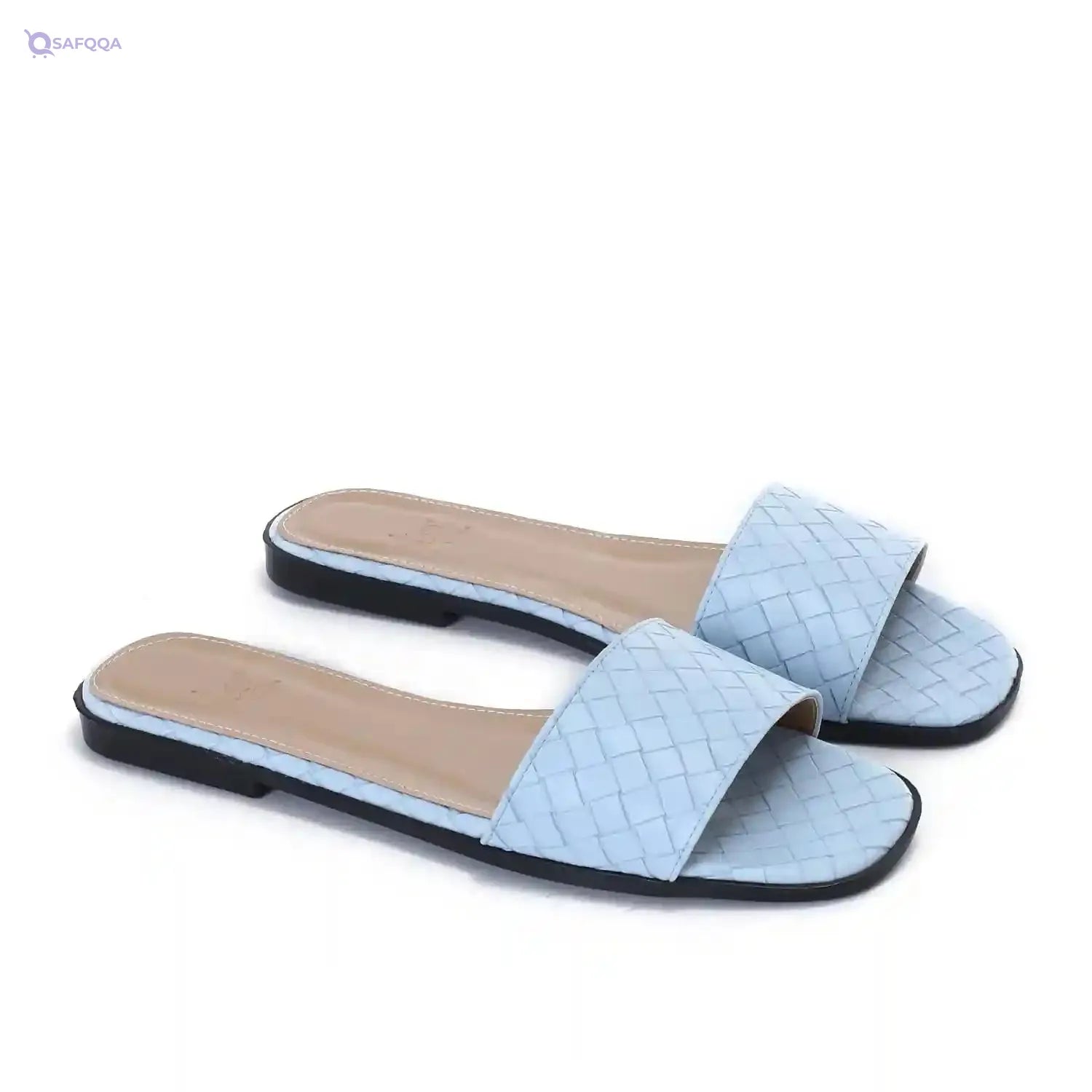 womens Braided Flat Slipper Flip-Flop - Safqqa Egypt