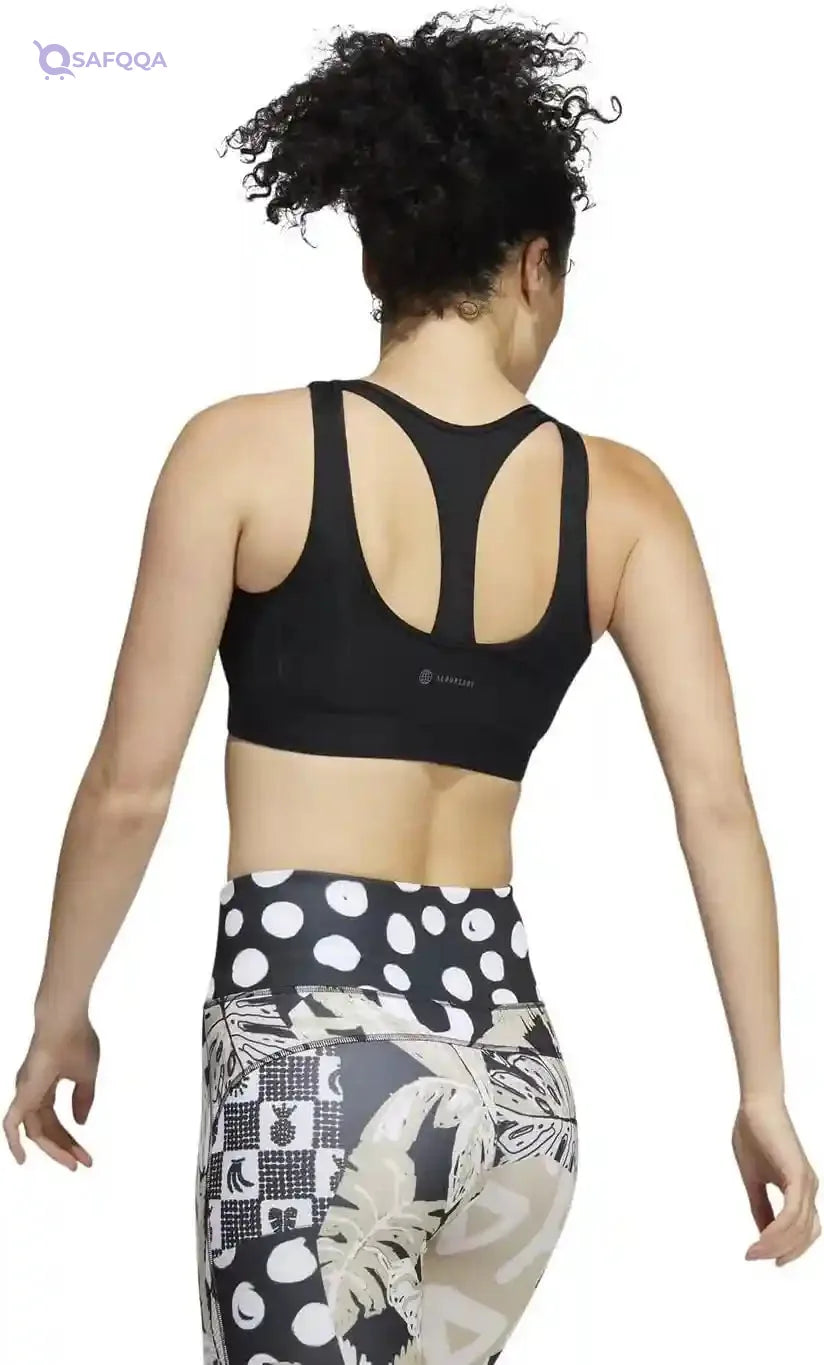 Adidas LS FARM B HA0063 Women’s Training Bra – Light Support, Black - Safqqa