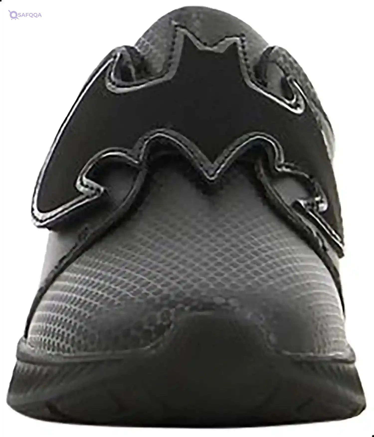 Leomil Boys' Leather School Shoes with Batman Stitched Design and Velcro Closure - Safqqa Egypt
