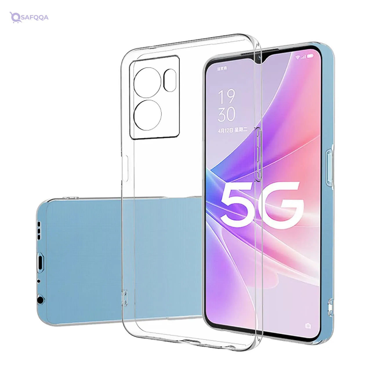 Coolife9 Case for OPPO A57 4G 2022, Slim Thin Back Cover with Camera Protection Soft TPU Scratch Resistant Shockproof Anti-Drop Case - Safqqa