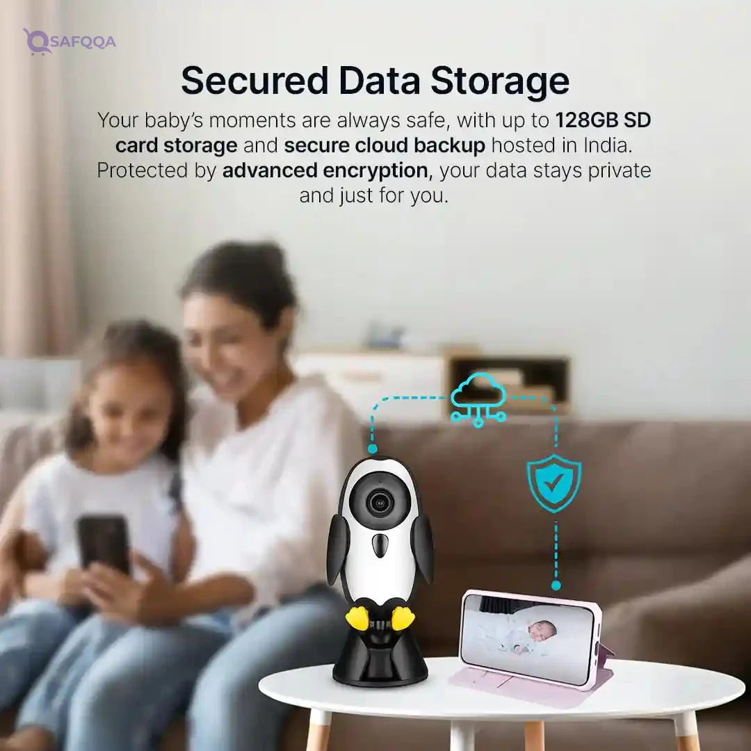 Qubo Smart Baby Camera – 1080P HD WiFi Monitor with Cry Alert & Two-Way Audio - Safqqa