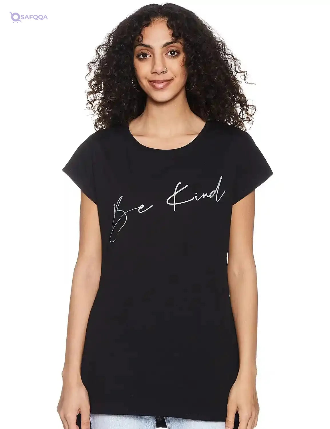 Matalan Be Kind Letters Print Short Sleeves Round Neck T-shirt for Women - Safqqa Egypt