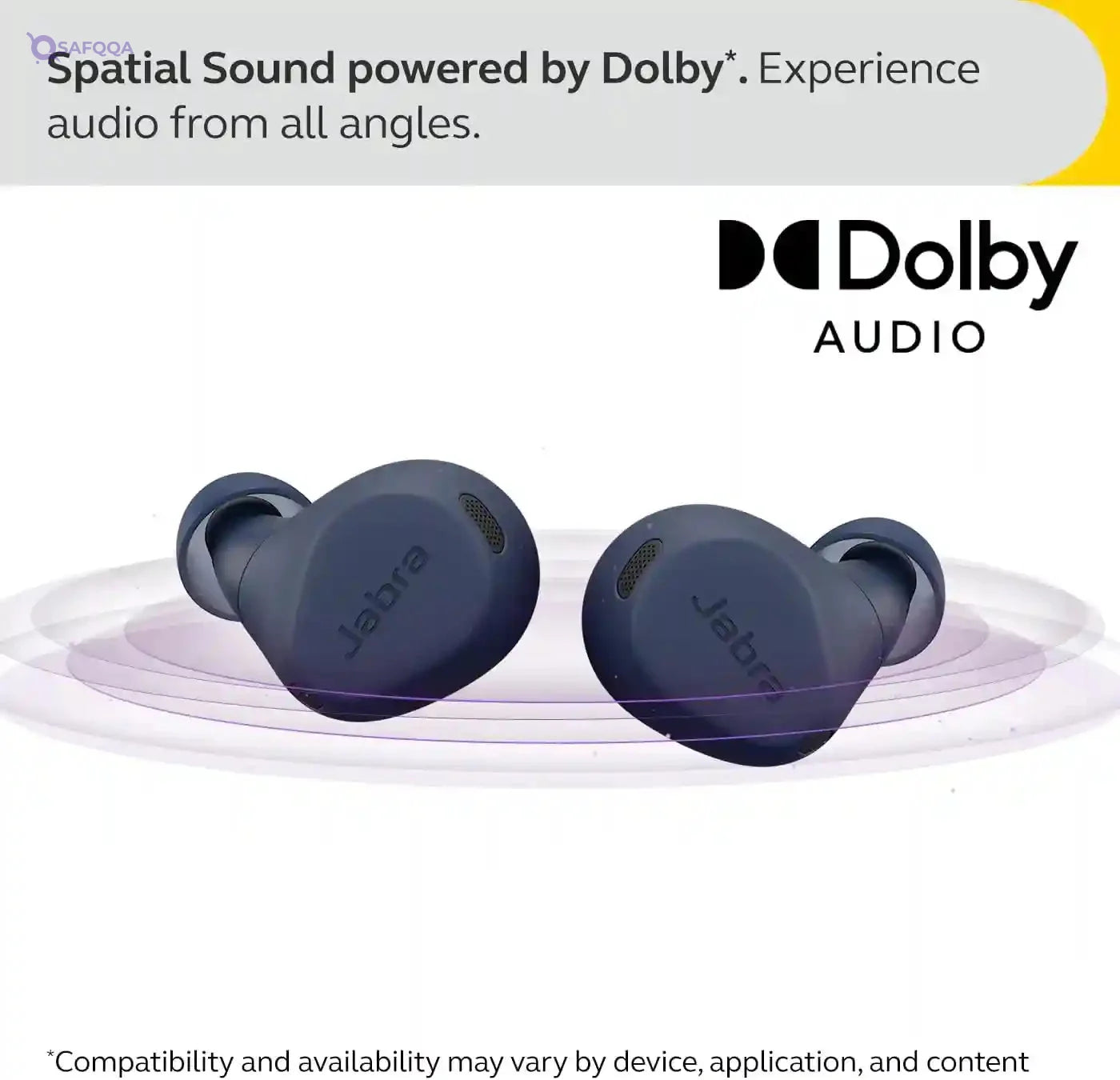 Jabra Elite 8 Active True Wireless Earbuds – Bluetooth Sports Earbuds with Secure in-Ear Fit for All-Day Comfort - Military Grade Durability, Active Noise Cancellation, Dolby Surround Sound - Navy - Safqqa