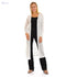 JAMILA Self Patterned Open Neckline Long Cardigan For Women,Easy to layer over tops, blouses, or dresses. - Safqqa