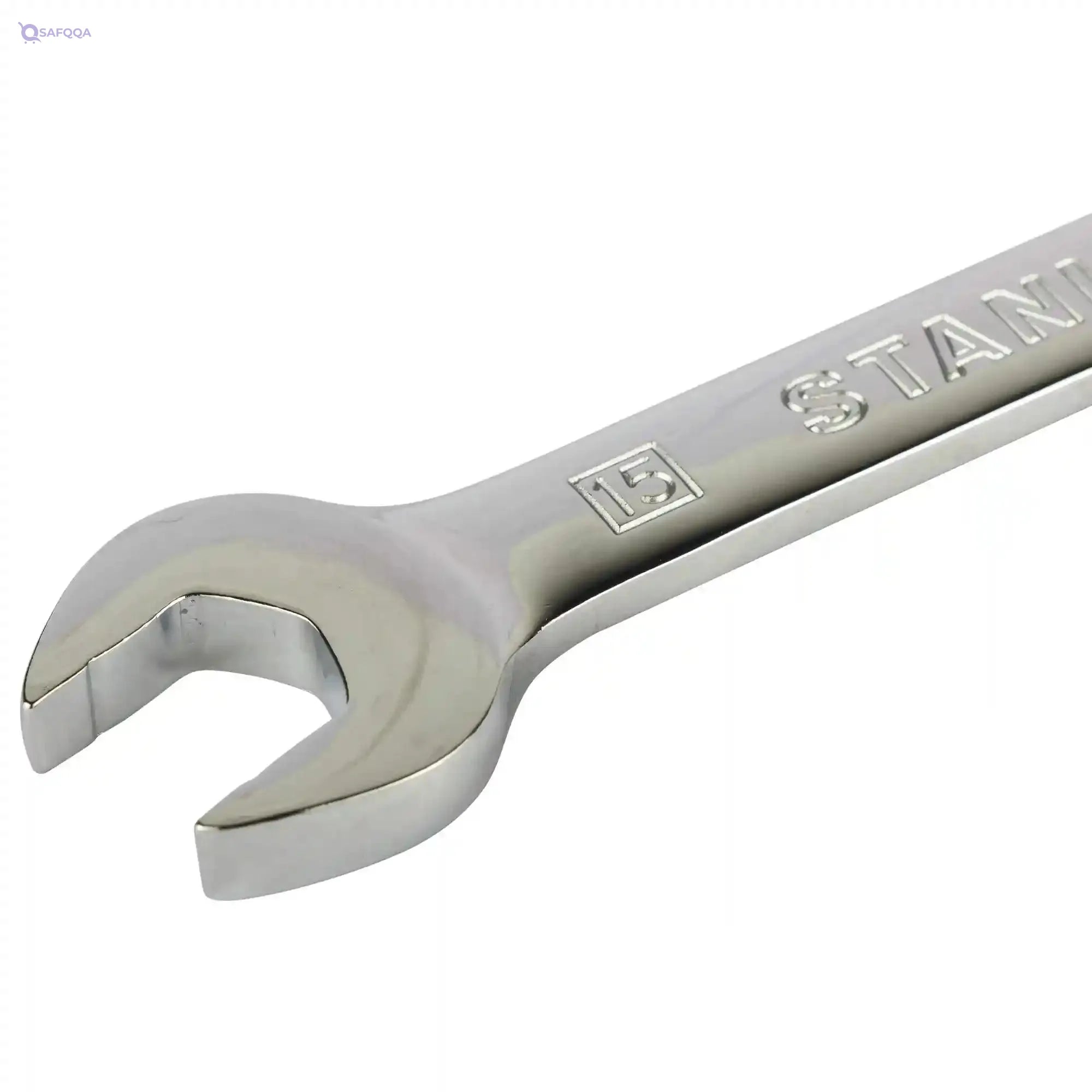 Stanley Stmt89940-8B-12 Combination Stainless Steel Reversible Ratcheting Spanners-15Mm (Silver) - Safqqa