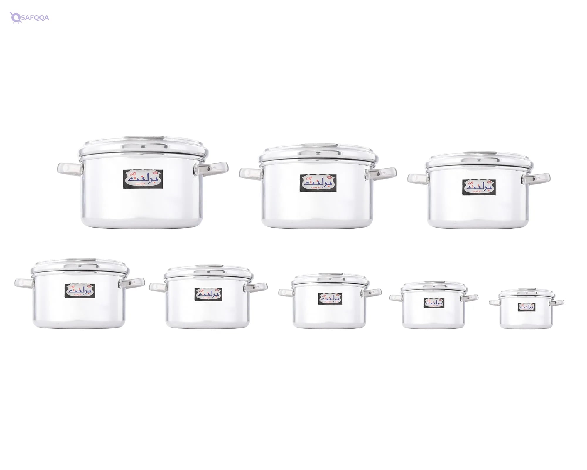 Brilliant Cookware Set ,8-piece ,Silver - Safqqa