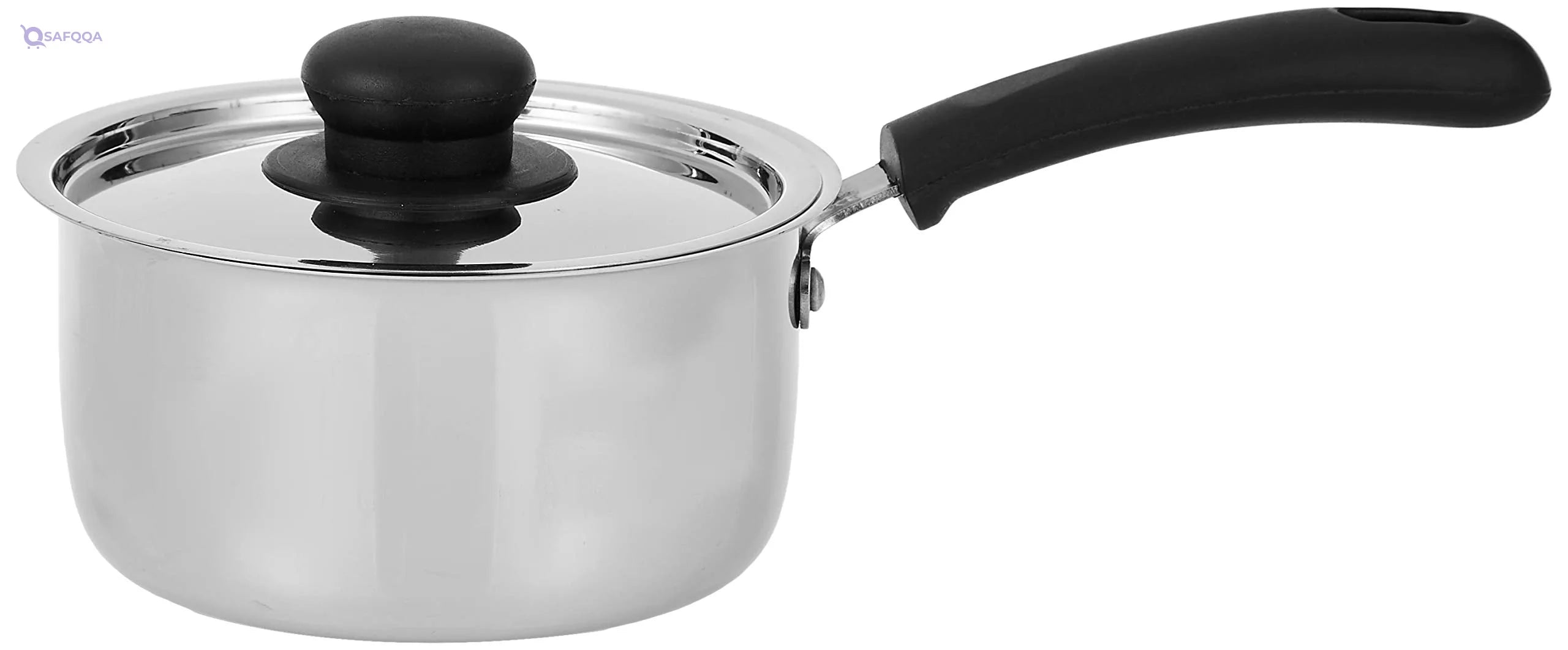 Raj Stainless Steel Saucepan with Lid, Silver , 15.5 cm GSSSP1 - Safqqa
