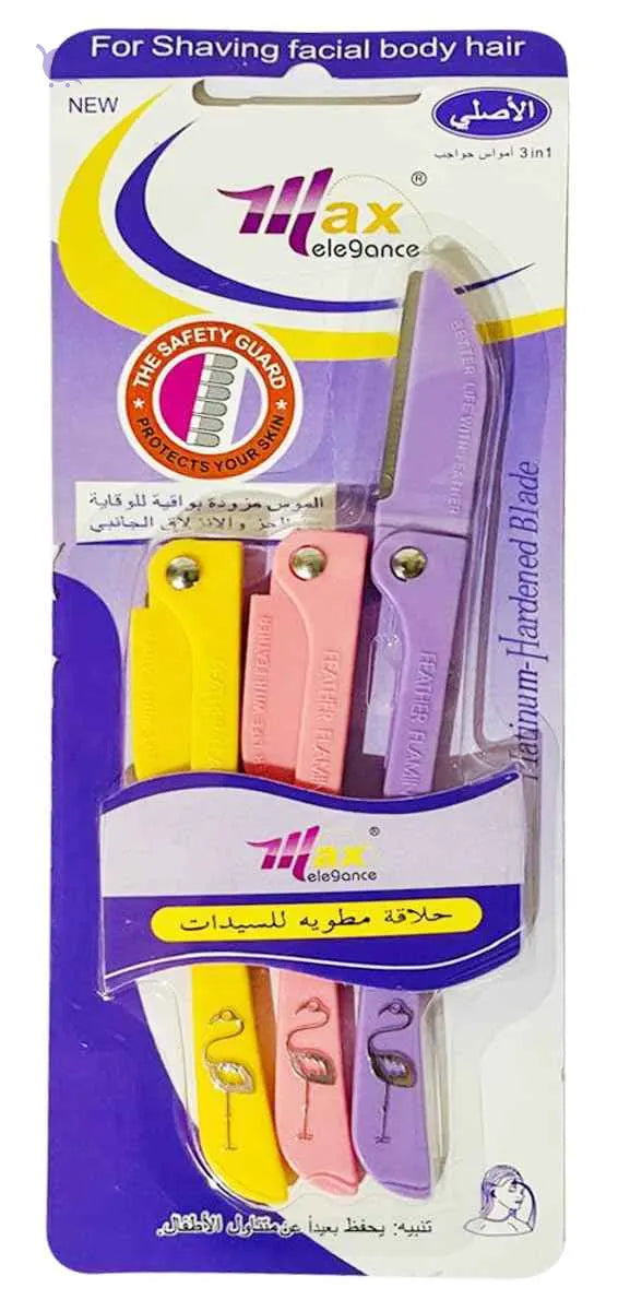 ART LOOK 3-Piece Facial Touch-Up Razor Gentle & Precise - Safqqa