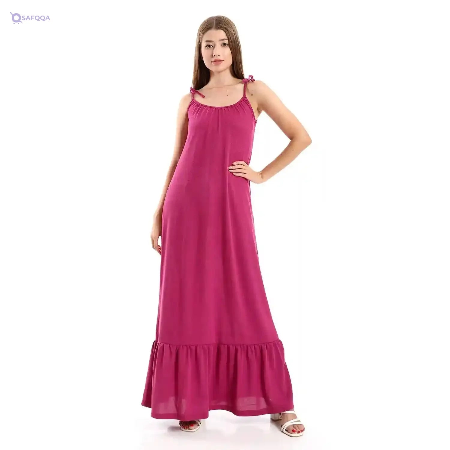 JAMILA Women Spaghetti Sleeves Tiered Casual Dress DRESS - Safqqa Egypt