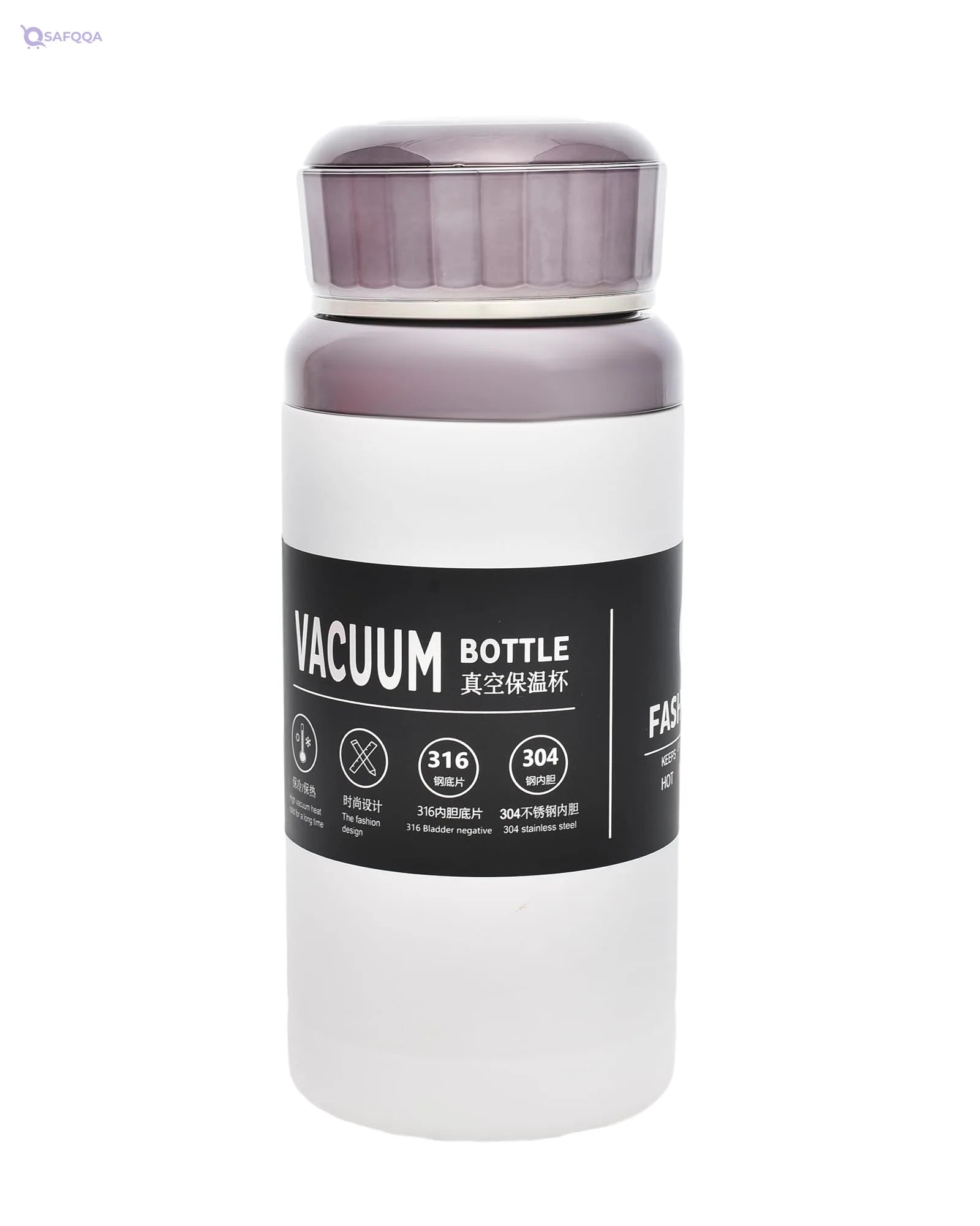 Fashon Cup Thermos Bottle – 600 mL, Vacuum Insulated Stainless Steel - Safqqa