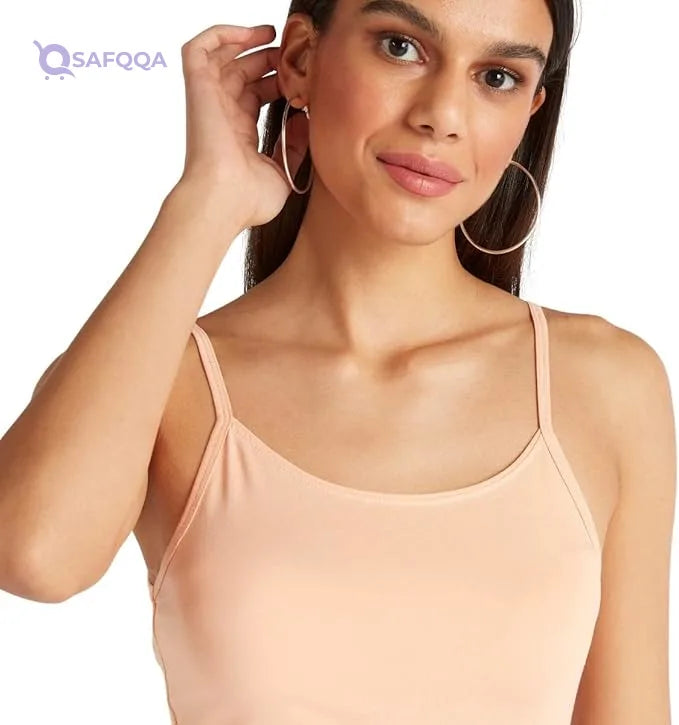 Splash Sleeveless Basic T-shirt For Women,Classic round neckline for a timeless look. - Safqqa