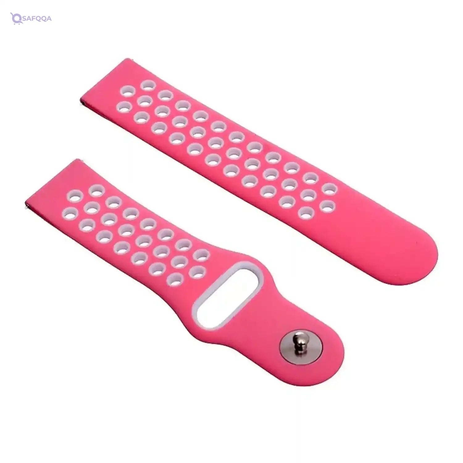 Generic Silicone Adjustable And Expandable Watch Strap With Holes Design For Unisex Compatible With Smart Watches 20 MM - Safqqa Egypt